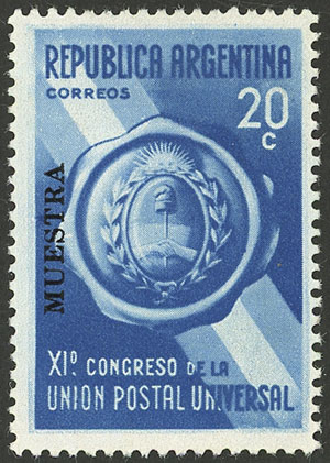 Lot 487 - Argentina general issues -  Guillermo Jalil - Philatino Auction # 2414 ARGENTINA: Super-economy auction with many interesting lots with VERY LOW PRICES!