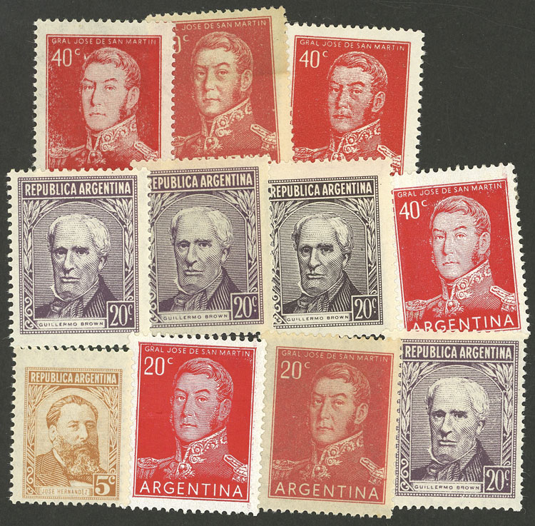 Lot 686 - Argentina general issues -  Guillermo Jalil - Philatino Auction # 2414 ARGENTINA: Super-economy auction with many interesting lots with VERY LOW PRICES!