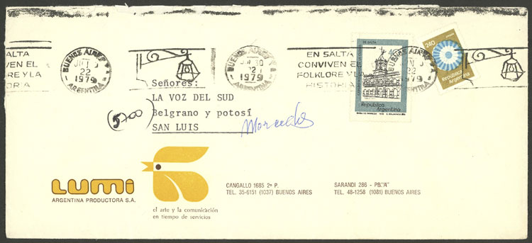 Lot 1486 - Argentina postal history - Guillermo Jalil - Philatino Auction # 2414 ARGENTINA: Super-economy auction with many interesting lots with VERY LOW PRICES! Lot 1486 - Argentina postal history - Guillermo Jalil - Philatino Auction # 2414 ARGENTINA: Super-economy auction with many interesting lots with VERY LOW PRICES!