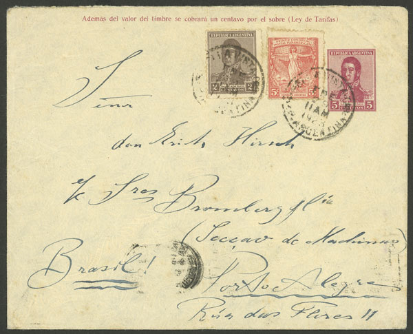 Lot 1418 - Argentina postal history - Guillermo Jalil - Philatino Auction # 2414 ARGENTINA: Super-economy auction with many interesting lots with VERY LOW PRICES! Lot 1418 - Argentina postal history - Guillermo Jalil - Philatino Auction # 2414 ARGENTINA: Super-economy auction with many interesting lots with VERY LOW PRICES!