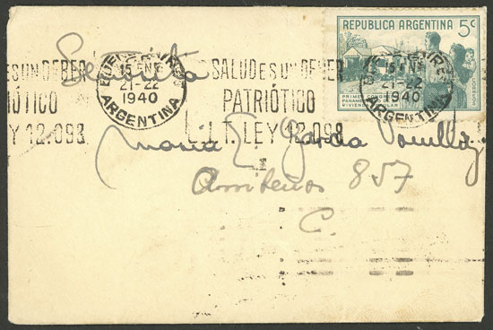 Lot 1436 - Argentina postal history - Guillermo Jalil - Philatino Auction # 2414 ARGENTINA: Super-economy auction with many interesting lots with VERY LOW PRICES! Lot 1436 - Argentina postal history - Guillermo Jalil - Philatino Auction # 2414 ARGENTINA: Super-economy auction with many interesting lots with VERY LOW PRICES!