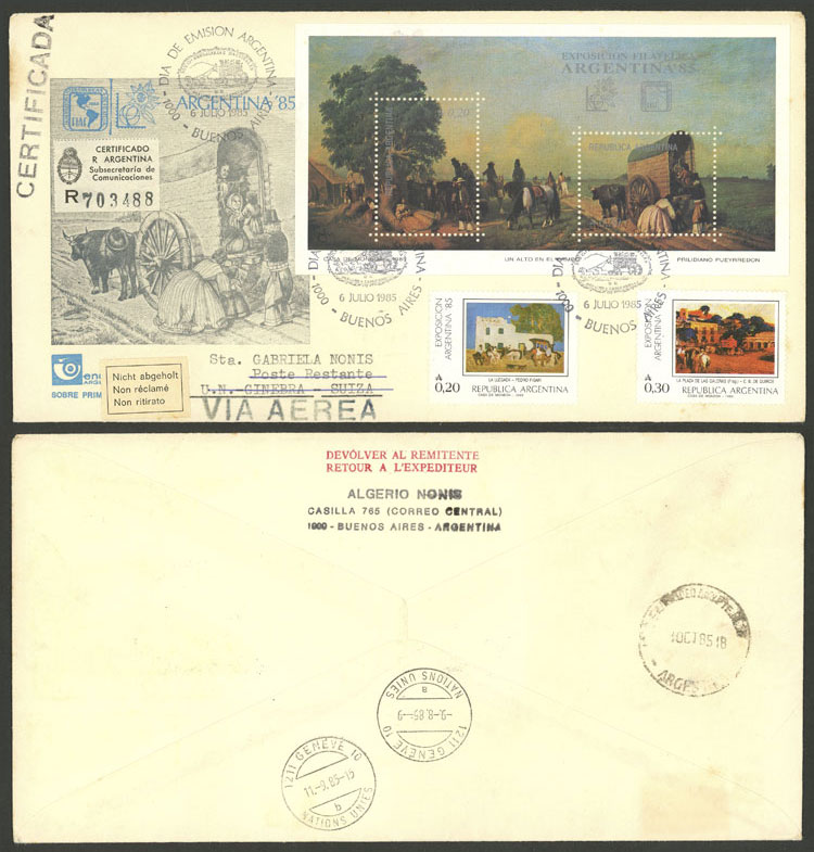 Lot 1223 - Argentina souvenir sheets - Guillermo Jalil - Philatino Auction # 2414 ARGENTINA: Super-economy auction with many interesting lots with VERY LOW PRICES! Lot 1223 - Argentina souvenir sheets - Guillermo Jalil - Philatino Auction # 2414 ARGENTINA: Super-economy auction with many interesting lots with VERY LOW PRICES!