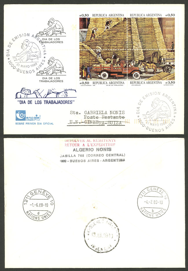Lot 1061 - Argentina general issues - Guillermo Jalil - Philatino Auction # 2414 ARGENTINA: Super-economy auction with many interesting lots with VERY LOW PRICES! Lot 1061 - Argentina general issues - Guillermo Jalil - Philatino Auction # 2414 ARGENTINA: Super-economy auction with many interesting lots with VERY LOW PRICES!