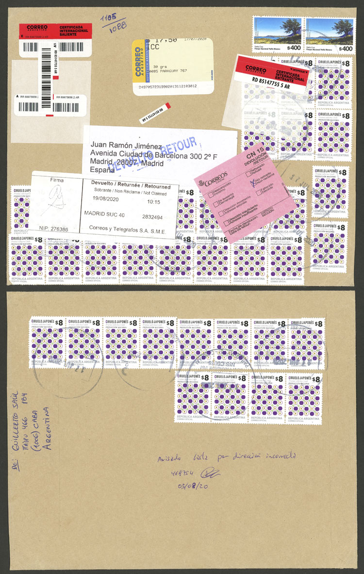 Lot 1509 - Argentina postal history - Guillermo Jalil - Philatino Auction # 2414 ARGENTINA: Super-economy auction with many interesting lots with VERY LOW PRICES! Lot 1509 - Argentina postal history - Guillermo Jalil - Philatino Auction # 2414 ARGENTINA: Super-economy auction with many interesting lots with VERY LOW PRICES!