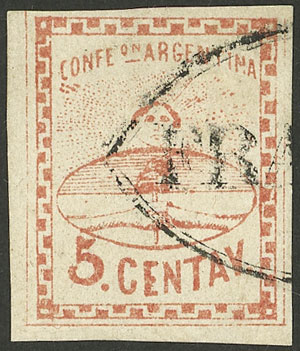 Lot 38 - Argentina confederation -  Guillermo Jalil - Philatino Auction # 2414 ARGENTINA: Super-economy auction with many interesting lots with VERY LOW PRICES!
