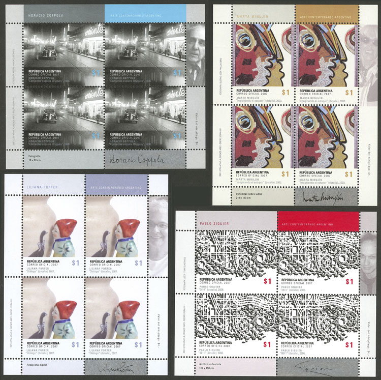 Lot 1256 - Argentina souvenir sheets - Guillermo Jalil - Philatino Auction # 2414 ARGENTINA: Super-economy auction with many interesting lots with VERY LOW PRICES! Lot 1256 - Argentina souvenir sheets - Guillermo Jalil - Philatino Auction # 2414 ARGENTINA: Super-economy auction with many interesting lots with VERY LOW PRICES!
