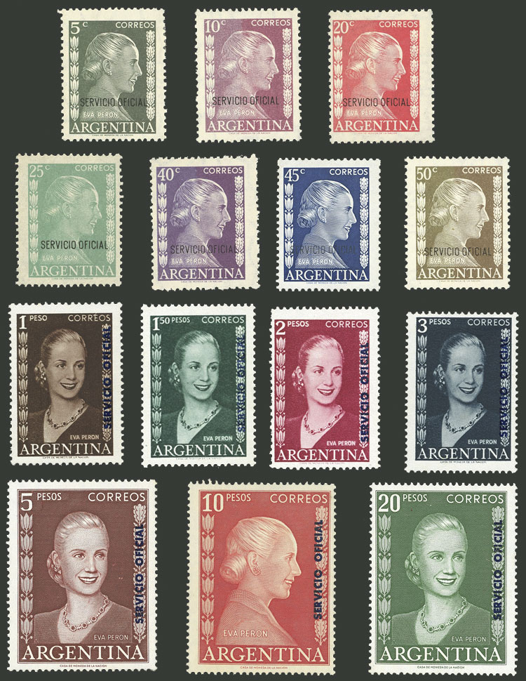 Lot 1333 - Argentina official stamps -  Guillermo Jalil - Philatino Auction # 2414 ARGENTINA: Super-economy auction with many interesting lots with VERY LOW PRICES!