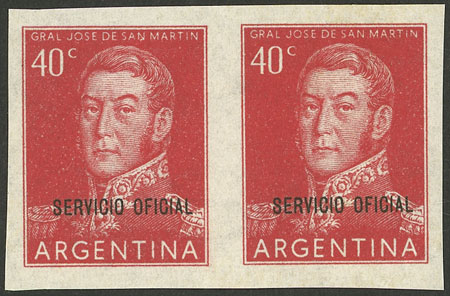 Lot 1338 - Argentina official stamps -  Guillermo Jalil - Philatino Auction # 2414 ARGENTINA: Super-economy auction with many interesting lots with VERY LOW PRICES!