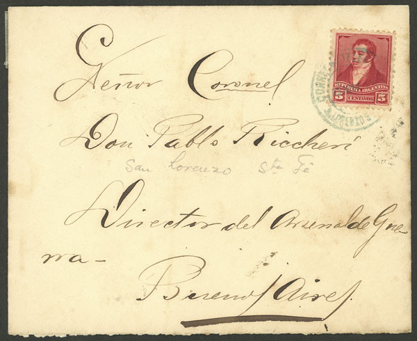 Lot 1400 - Argentina postal history - Guillermo Jalil - Philatino Auction # 2414 ARGENTINA: Super-economy auction with many interesting lots with VERY LOW PRICES! Lot 1400 - Argentina postal history - Guillermo Jalil - Philatino Auction # 2414 ARGENTINA: Super-economy auction with many interesting lots with VERY LOW PRICES!