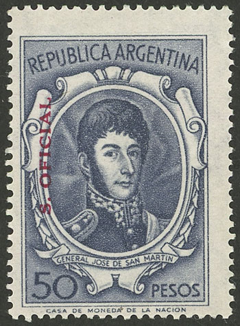 Lot 1342 - Argentina official stamps -  Guillermo Jalil - Philatino Auction # 2414 ARGENTINA: Super-economy auction with many interesting lots with VERY LOW PRICES!