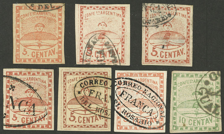 Lot 31 - Argentina confederation -  Guillermo Jalil - Philatino Auction # 2414 ARGENTINA: Super-economy auction with many interesting lots with VERY LOW PRICES!