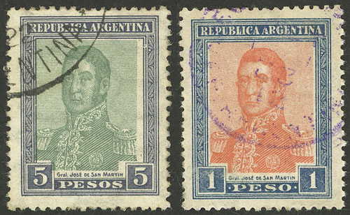 Lot 297 - Argentina general issues -  Guillermo Jalil - Philatino Auction # 2414 ARGENTINA: Super-economy auction with many interesting lots with VERY LOW PRICES!