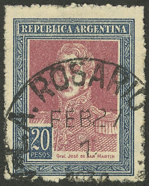 Lot 348 - Argentina general issues -  Guillermo Jalil - Philatino Auction # 2414 ARGENTINA: Super-economy auction with many interesting lots with VERY LOW PRICES!