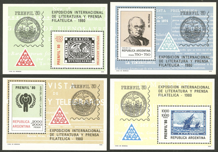 Lot 1213 - Argentina souvenir sheets - Guillermo Jalil - Philatino Auction # 2414 ARGENTINA: Super-economy auction with many interesting lots with VERY LOW PRICES! Lot 1213 - Argentina souvenir sheets - Guillermo Jalil - Philatino Auction # 2414 ARGENTINA: Super-economy auction with many interesting lots with VERY LOW PRICES!