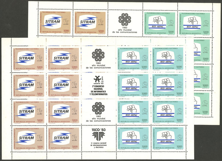 Lot 1042 - Argentina general issues -  Guillermo Jalil - Philatino Auction # 2414 ARGENTINA: Super-economy auction with many interesting lots with VERY LOW PRICES!