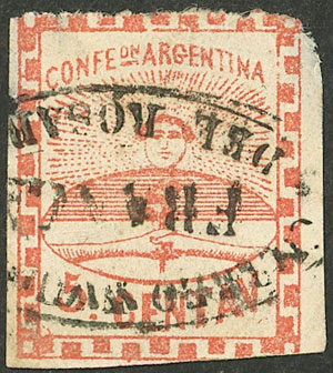 Lot 28 - Argentina confederation -  Guillermo Jalil - Philatino Auction # 2414 ARGENTINA: Super-economy auction with many interesting lots with VERY LOW PRICES!