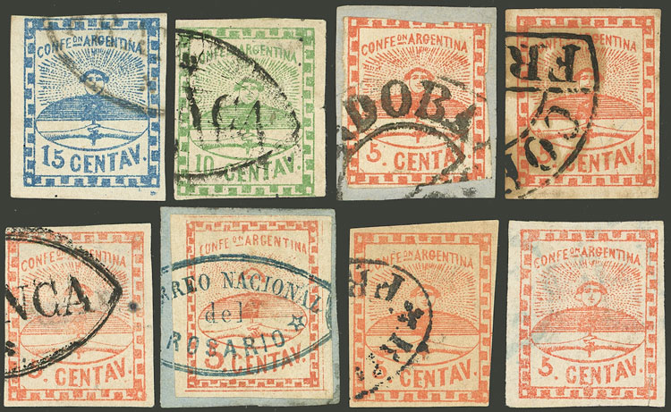 Lot 39 - Argentina confederation -  Guillermo Jalil - Philatino Auction # 2414 ARGENTINA: Super-economy auction with many interesting lots with VERY LOW PRICES!