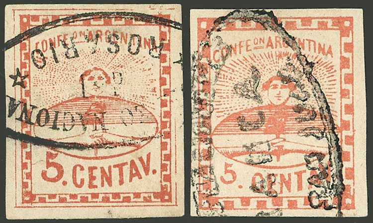 Lot 37 - Argentina confederation -  Guillermo Jalil - Philatino Auction # 2414 ARGENTINA: Super-economy auction with many interesting lots with VERY LOW PRICES!