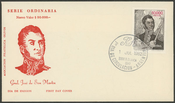 Lot 1028 - Argentina general issues -  Guillermo Jalil - Philatino Auction # 2414 ARGENTINA: Super-economy auction with many interesting lots with VERY LOW PRICES!