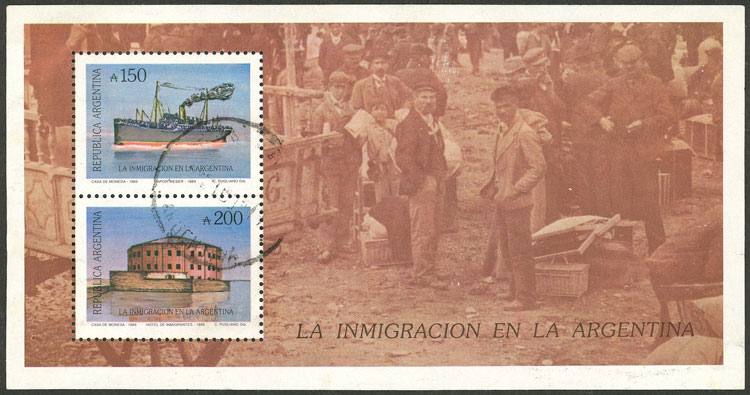 Lot 1232 - Argentina souvenir sheets -  Guillermo Jalil - Philatino Auction # 2414 ARGENTINA: Super-economy auction with many interesting lots with VERY LOW PRICES!