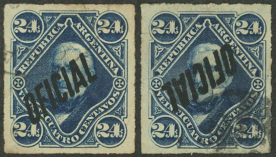 Lot 1281 - Argentina official stamps -  Guillermo Jalil - Philatino Auction # 2414 ARGENTINA: Super-economy auction with many interesting lots with VERY LOW PRICES!