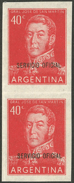 Lot 1337 - Argentina official stamps -  Guillermo Jalil - Philatino Auction # 2414 ARGENTINA: Super-economy auction with many interesting lots with VERY LOW PRICES!