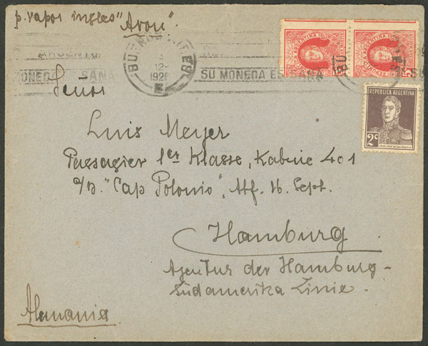 Lot 1421 - Argentina postal history - Guillermo Jalil - Philatino Auction # 2414 ARGENTINA: Super-economy auction with many interesting lots with VERY LOW PRICES! Lot 1421 - Argentina postal history - Guillermo Jalil - Philatino Auction # 2414 ARGENTINA: Super-economy auction with many interesting lots with VERY LOW PRICES!