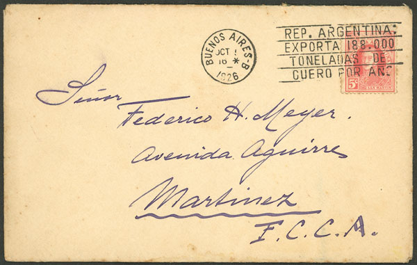 Lot 1420 - Argentina postal history - Guillermo Jalil - Philatino Auction # 2414 ARGENTINA: Super-economy auction with many interesting lots with VERY LOW PRICES! Lot 1420 - Argentina postal history - Guillermo Jalil - Philatino Auction # 2414 ARGENTINA: Super-economy auction with many interesting lots with VERY LOW PRICES!