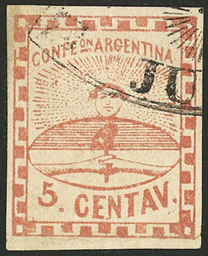 Lot 29 - Argentina confederation -  Guillermo Jalil - Philatino Auction # 2414 ARGENTINA: Super-economy auction with many interesting lots with VERY LOW PRICES!