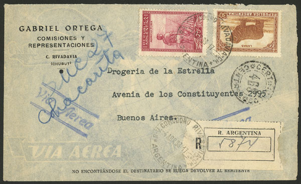 Lot 1435 - Argentina postal history - Guillermo Jalil - Philatino Auction # 2414 ARGENTINA: Super-economy auction with many interesting lots with VERY LOW PRICES! Lot 1435 - Argentina postal history - Guillermo Jalil - Philatino Auction # 2414 ARGENTINA: Super-economy auction with many interesting lots with VERY LOW PRICES!