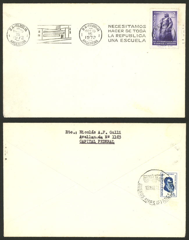 Lot 1479 - Argentina postal history - Guillermo Jalil - Philatino Auction # 2414 ARGENTINA: Super-economy auction with many interesting lots with VERY LOW PRICES! Lot 1479 - Argentina postal history - Guillermo Jalil - Philatino Auction # 2414 ARGENTINA: Super-economy auction with many interesting lots with VERY LOW PRICES!