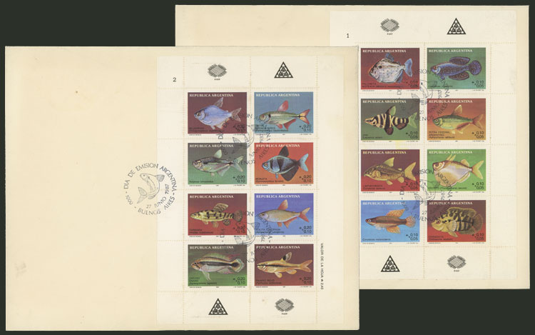 Lot 1228 - Argentina souvenir sheets -  Guillermo Jalil - Philatino Auction # 2414 ARGENTINA: Super-economy auction with many interesting lots with VERY LOW PRICES!