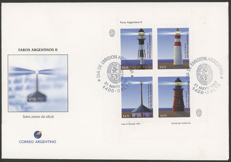 Lot 1248 - Argentina souvenir sheets -  Guillermo Jalil - Philatino Auction # 2414 ARGENTINA: Super-economy auction with many interesting lots with VERY LOW PRICES!