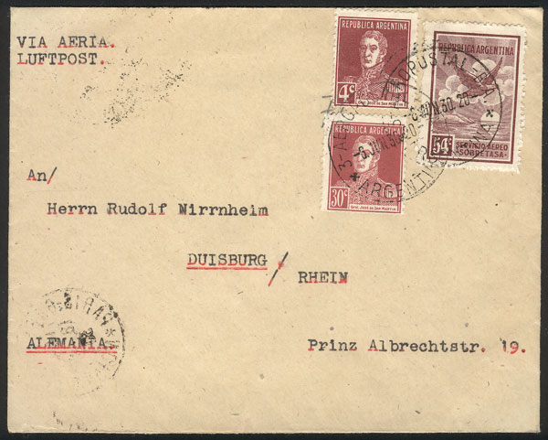 Lot 1423 - Argentina postal history - Guillermo Jalil - Philatino Auction # 2414 ARGENTINA: Super-economy auction with many interesting lots with VERY LOW PRICES! Lot 1423 - Argentina postal history - Guillermo Jalil - Philatino Auction # 2414 ARGENTINA: Super-economy auction with many interesting lots with VERY LOW PRICES!