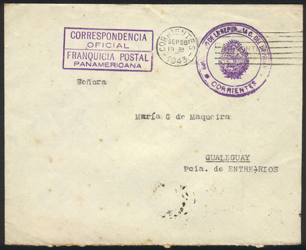 Lot 1441 - Argentina postal history - Guillermo Jalil - Philatino Auction # 2414 ARGENTINA: Super-economy auction with many interesting lots with VERY LOW PRICES! Lot 1441 - Argentina postal history - Guillermo Jalil - Philatino Auction # 2414 ARGENTINA: Super-economy auction with many interesting lots with VERY LOW PRICES!