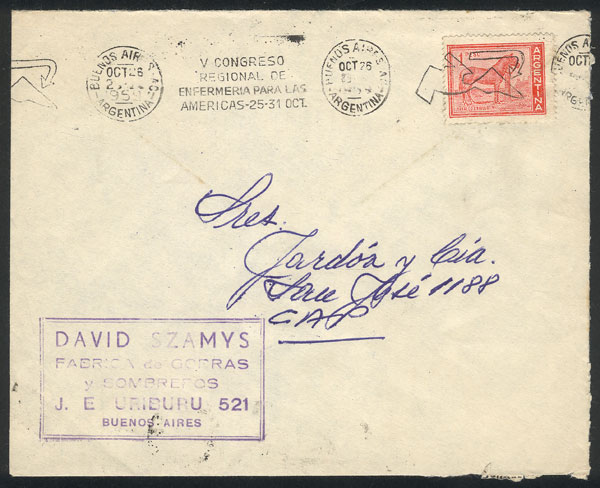 Lot 1459 - Argentina postal history -  Guillermo Jalil - Philatino Auction # 2414 ARGENTINA: Super-economy auction with many interesting lots with VERY LOW PRICES!