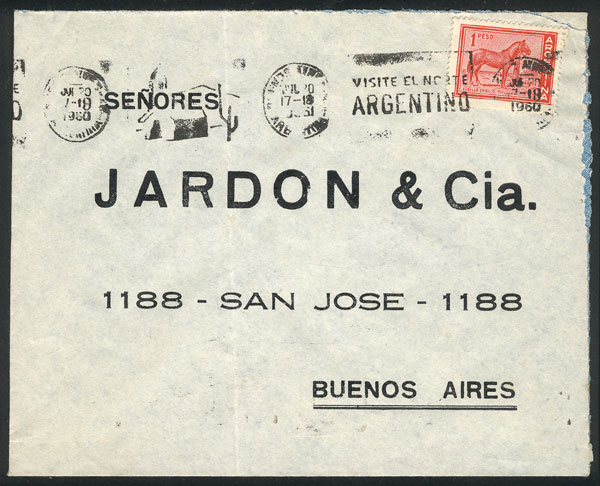 Lot 1462 - Argentina postal history -  Guillermo Jalil - Philatino Auction # 2414 ARGENTINA: Super-economy auction with many interesting lots with VERY LOW PRICES!