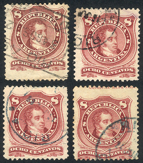Lot 133 - Argentina general issues -  Guillermo Jalil - Philatino Auction # 2414 ARGENTINA: Super-economy auction with many interesting lots with VERY LOW PRICES!