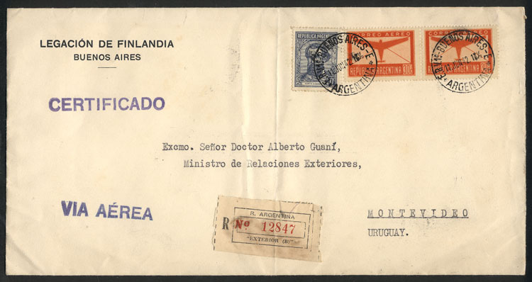 Lot 1438 - Argentina postal history - Guillermo Jalil - Philatino Auction # 2414 ARGENTINA: Super-economy auction with many interesting lots with VERY LOW PRICES! Lot 1438 - Argentina postal history - Guillermo Jalil - Philatino Auction # 2414 ARGENTINA: Super-economy auction with many interesting lots with VERY LOW PRICES!