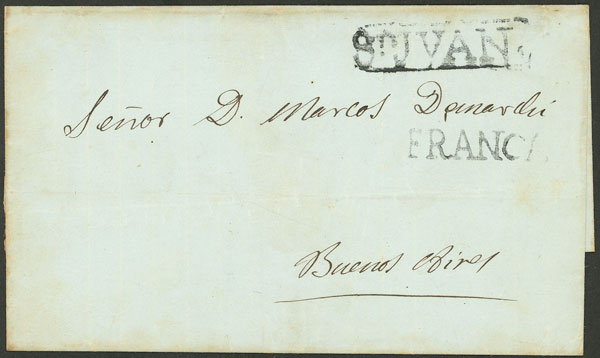 Lot 223 - Argentina pre-stamp mail -  Guillermo Jalil - Philatino Auction # 2415 ARGENTINA: Special May auction