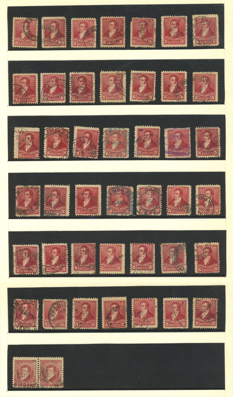 Lot 115 - Argentina general issues -  Guillermo Jalil - Philatino Auction # 2416 ARGENTINA: Very good selection of interesting lots with very low prices!