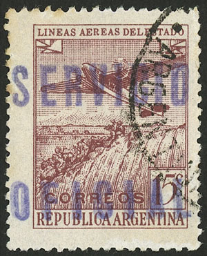 Lot 804 - Argentina official stamps -  Guillermo Jalil - Philatino Auction # 2416 ARGENTINA: Very good selection of interesting lots with very low prices!