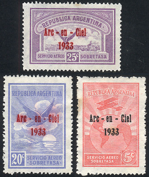 Lot 1185 - Argentina airmail - private issue -  Guillermo Jalil - Philatino Auction # 2418 ARGENTINA: General auction with very low starts, including many rarities!