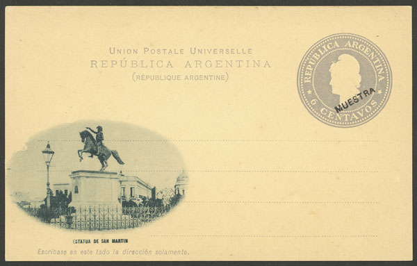 Lot 1500 - Argentina Postal stationery - Guillermo Jalil - Philatino Auction # 2418 ARGENTINA: General auction with very low starts, including many rarities! Lot 1500 - Argentina Postal stationery - Guillermo Jalil - Philatino Auction # 2418 ARGENTINA: General auction with very low starts, including many rarities!