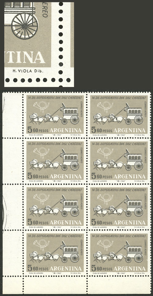 Lot 837 - Argentina general issues -  Guillermo Jalil - Philatino Auction # 2418 ARGENTINA: General auction with very low starts, including many rarities!
