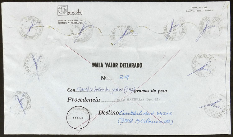 Lot 1633 - Argentina postal history - Guillermo Jalil - Philatino Auction # 2418 ARGENTINA: General auction with very low starts, including many rarities! Lot 1633 - Argentina postal history - Guillermo Jalil - Philatino Auction # 2418 ARGENTINA: General auction with very low starts, including many rarities!
