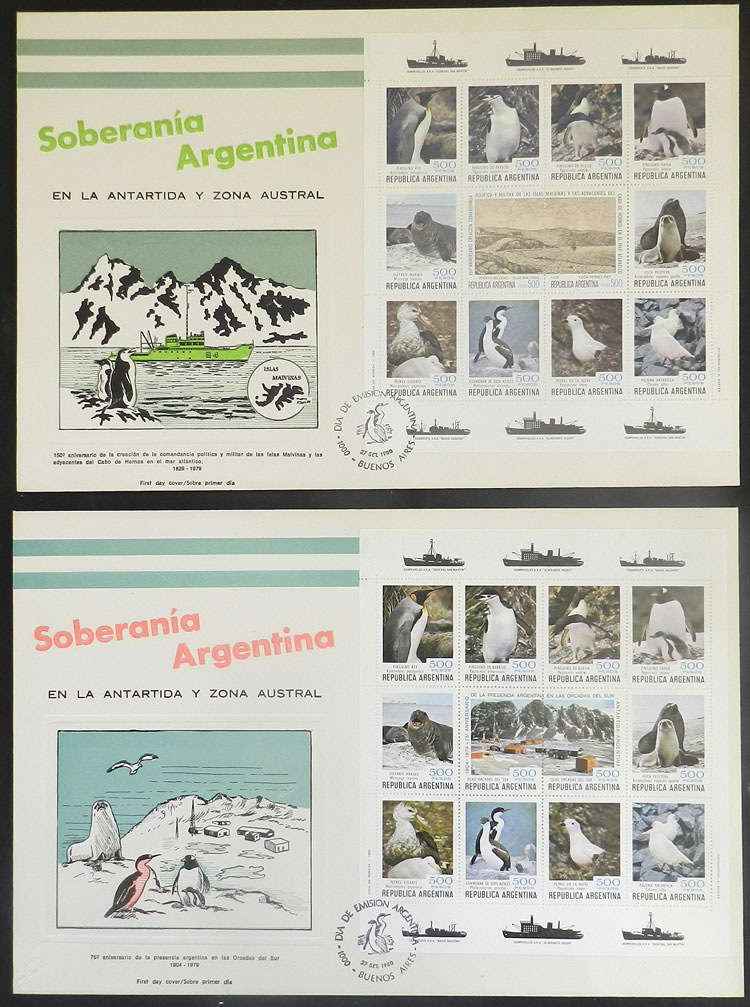 Lot 1237 - Argentina souvenir sheets -  Guillermo Jalil - Philatino Auction # 2418 ARGENTINA: General auction with very low starts, including many rarities!