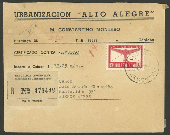 Lot 1576 - Argentina postal history - Guillermo Jalil - Philatino Auction # 2418 ARGENTINA: General auction with very low starts, including many rarities! Lot 1576 - Argentina postal history - Guillermo Jalil - Philatino Auction # 2418 ARGENTINA: General auction with very low starts, including many rarities!