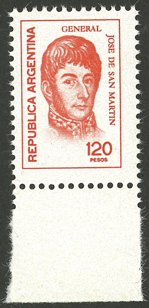 Lot 980 - Argentina general issues -  Guillermo Jalil - Philatino Auction # 2418 ARGENTINA: General auction with very low starts, including many rarities!