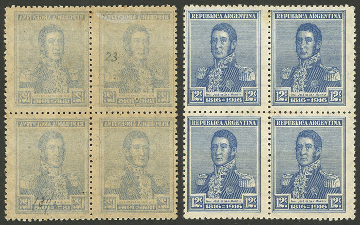 Lot 408 - Argentina general issues -  Guillermo Jalil - Philatino Auction # 2418 ARGENTINA: General auction with very low starts, including many rarities!